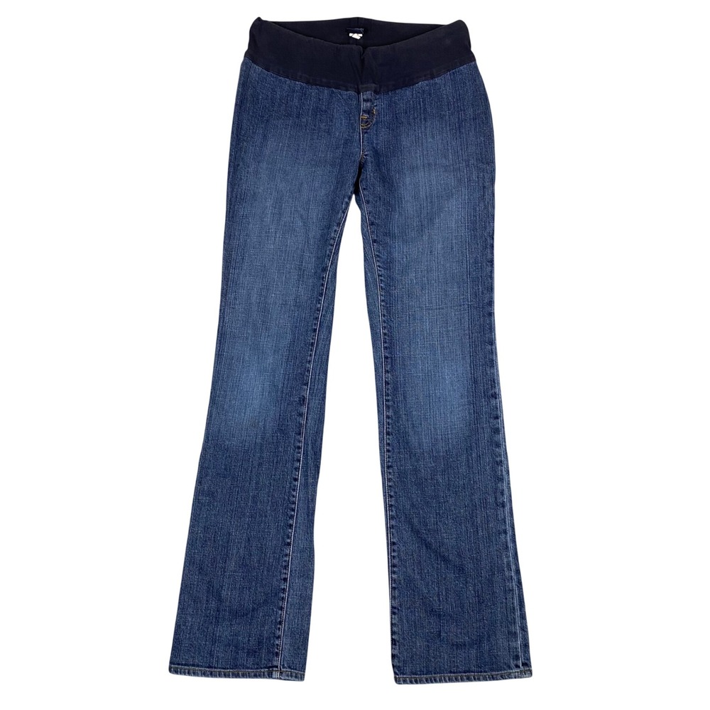 Gap Maternity Under Belly Bootcut Stretch Denim Jeans Women 6 Long Tall Blue